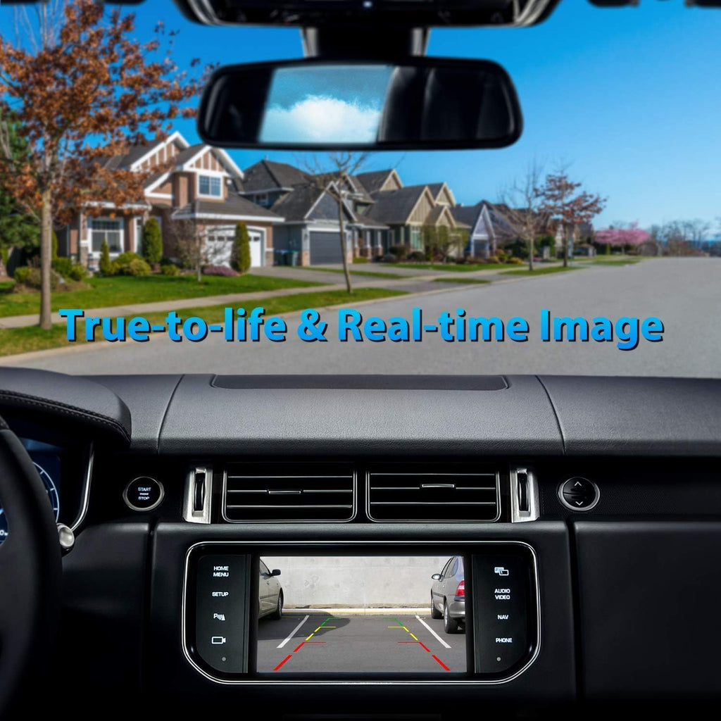 1280x720p Night Vision IP68 Waterproof License Plate Backup Camera Pack of 2 B776609