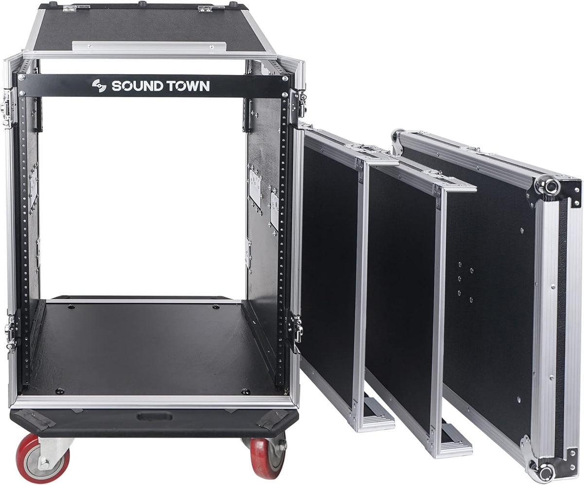 14U PA DJ Rack/Road ATA Case with 11U Slant Mixer Top Y9361