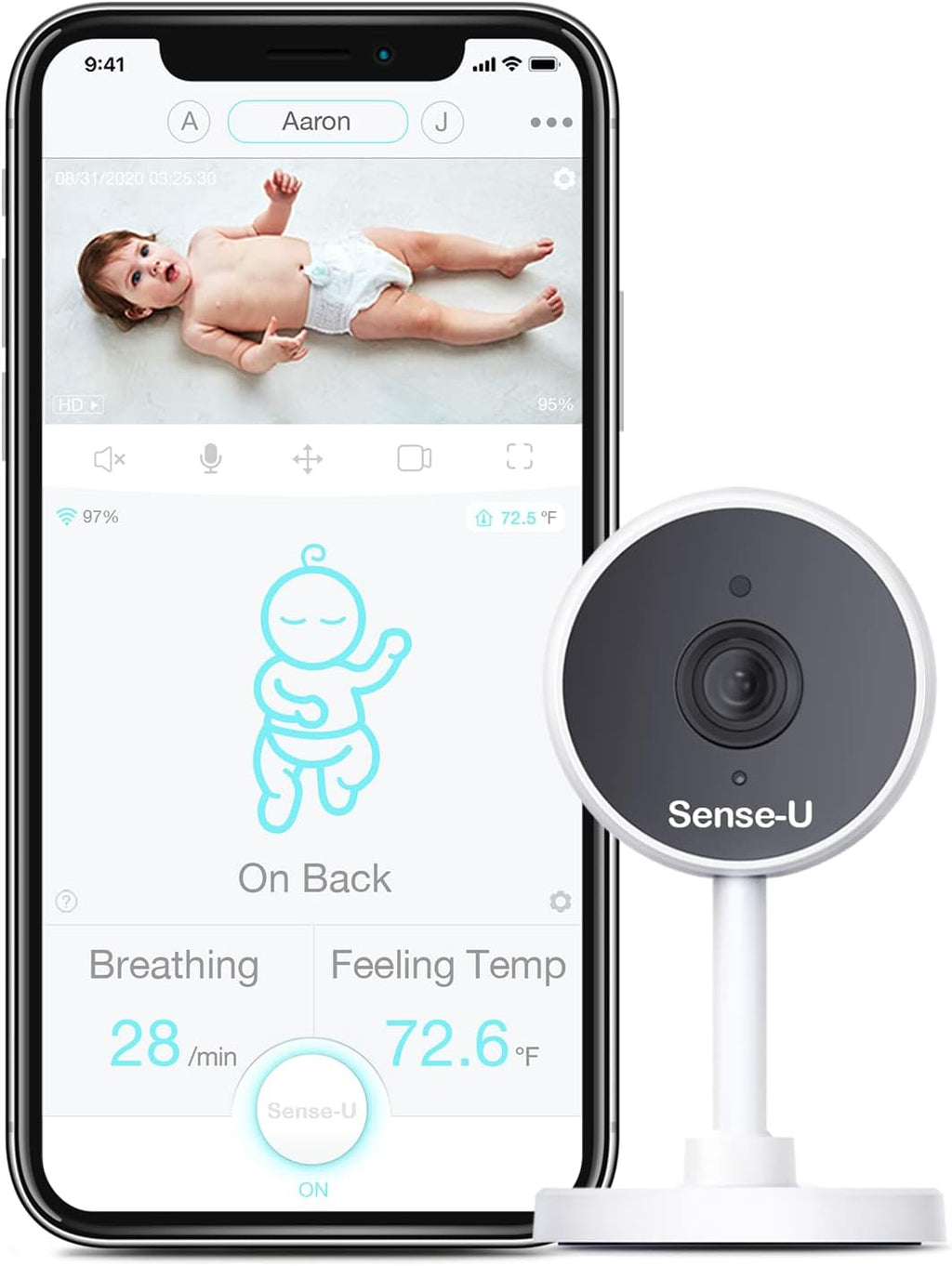 Video Baby Monitor with 1080P HD Wi-Fi Camera and Night Vision D102