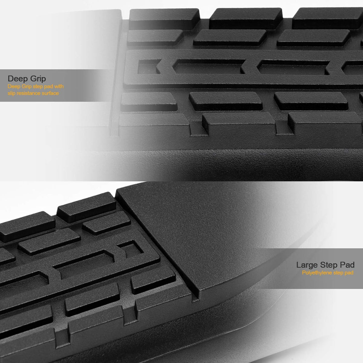4 Oval Side Step Nerf Bars Matte Black Crew Cab L7630