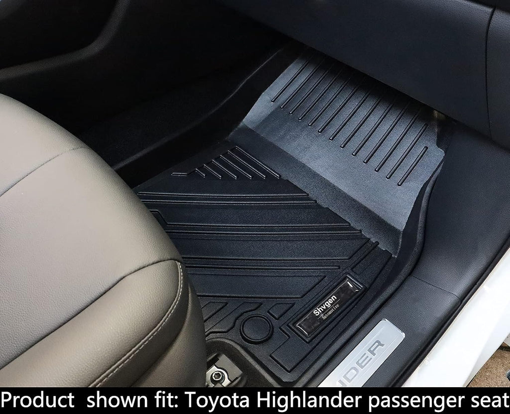 3 Row All-Weather Rubber Car Floor Mats & Cargo Liner Black P1011