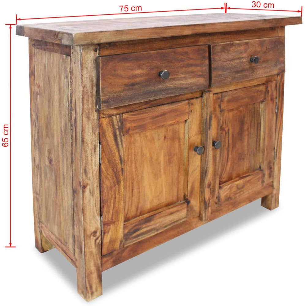 Solid Reclaimed Wood Sideboard 2 Doors 2 Drawers C203