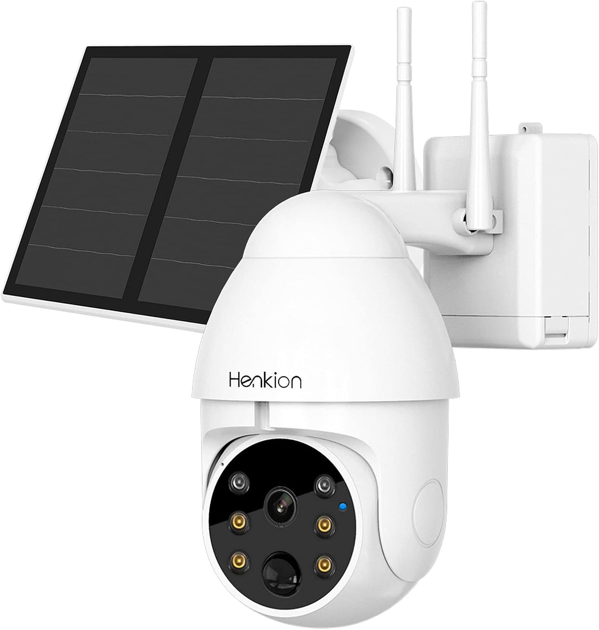 Solar Powered Wireless Security Camera 1080P Pan Tilt Rechargeable Battery Waterproof F445448