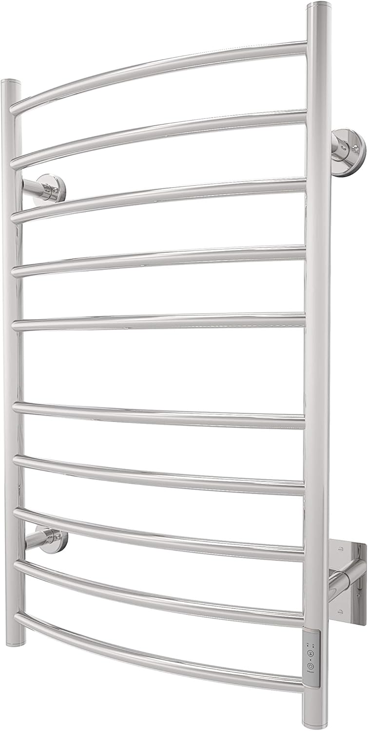 Towel Warmer with Timer Wall Mounted 10 Curved Bars Chrome K85999
