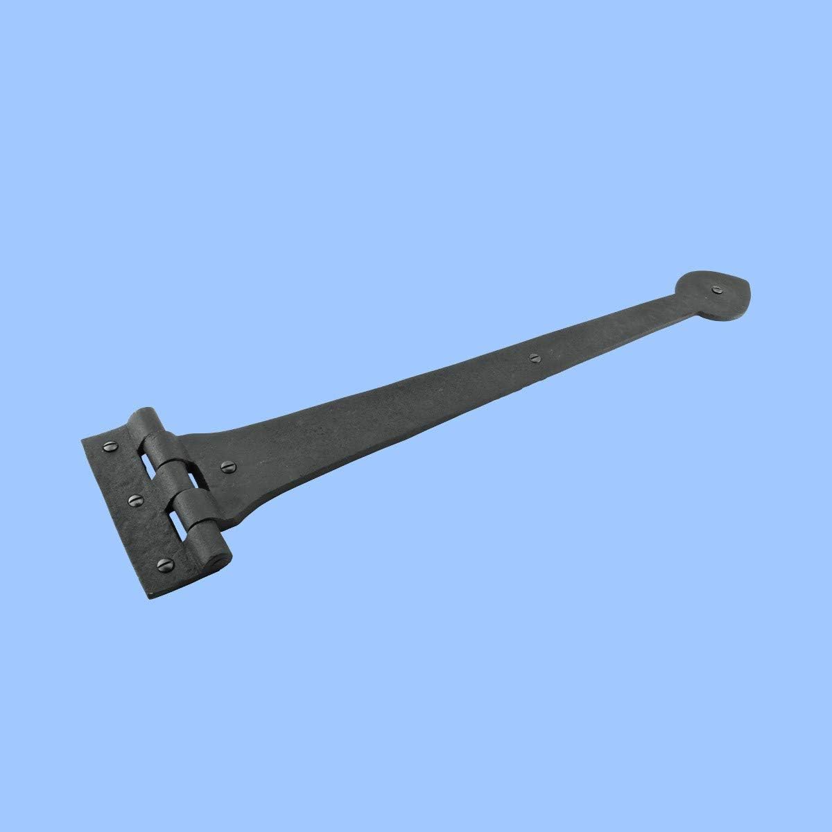 Black 18 Inches Wrought Iron Door Hinges Pack of 2 E620126
