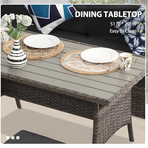 7 Piece PE Wicker Patio Dining Set U68917