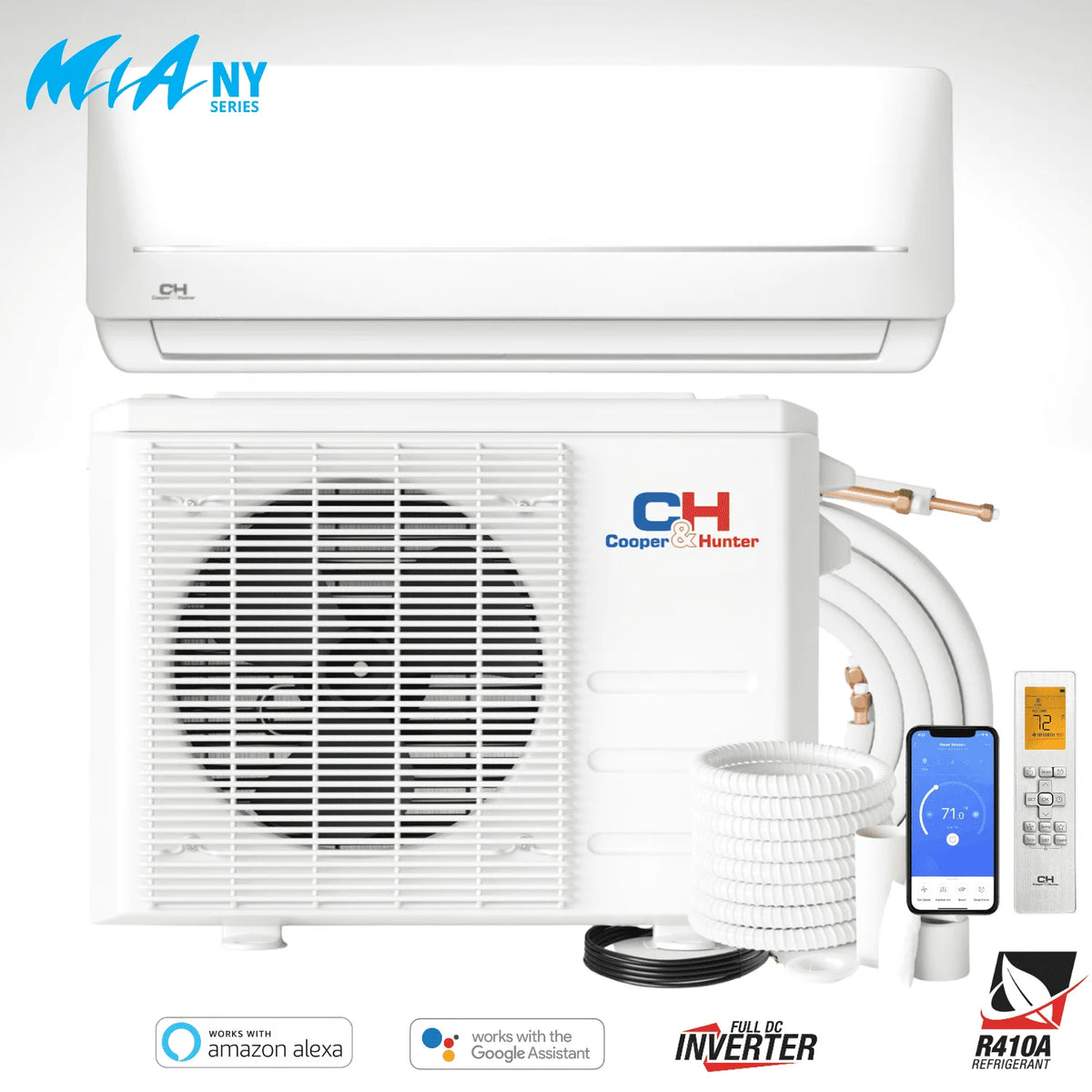 6000 BTU 115V Wall Mounted Mini Split Heat Pump Air Conditioner F3104
