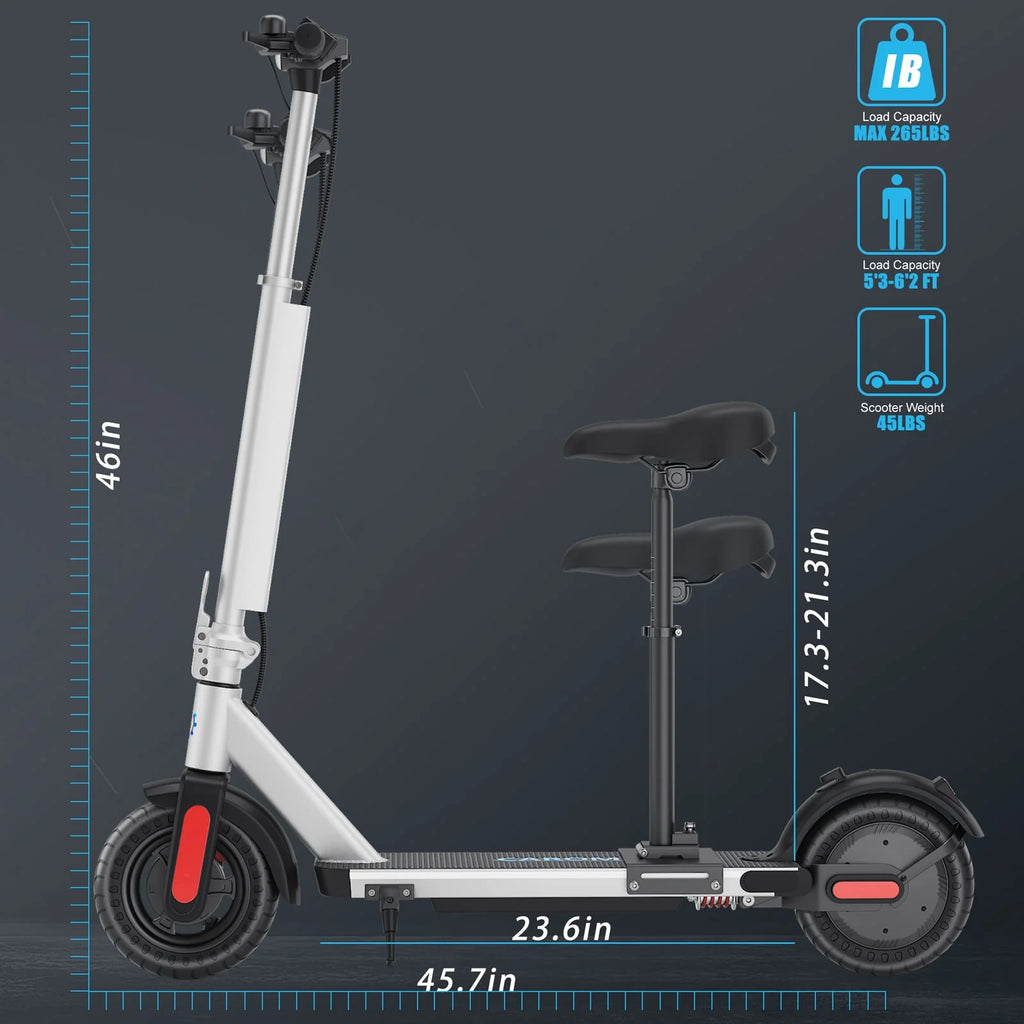 Electric Scooter for Adults, 20 Mph 25 Miles Range, 500W Foldable T657525