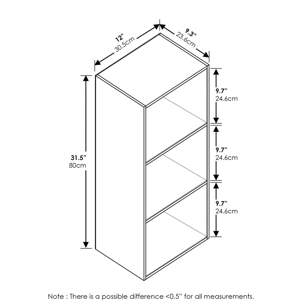 3-Tier Open Shelf Bookcase N1733