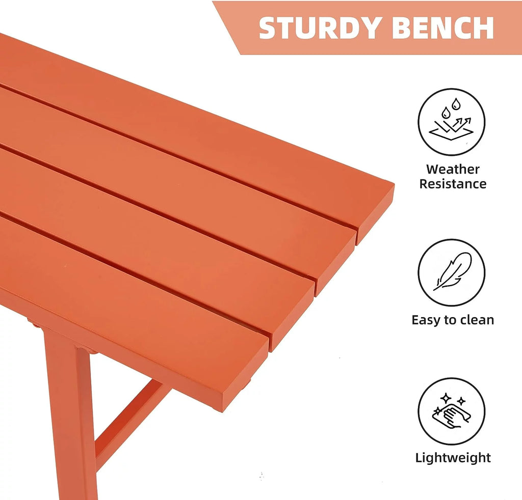 Aluminum Weatherproof 2-Person Outdoor Bench J978820