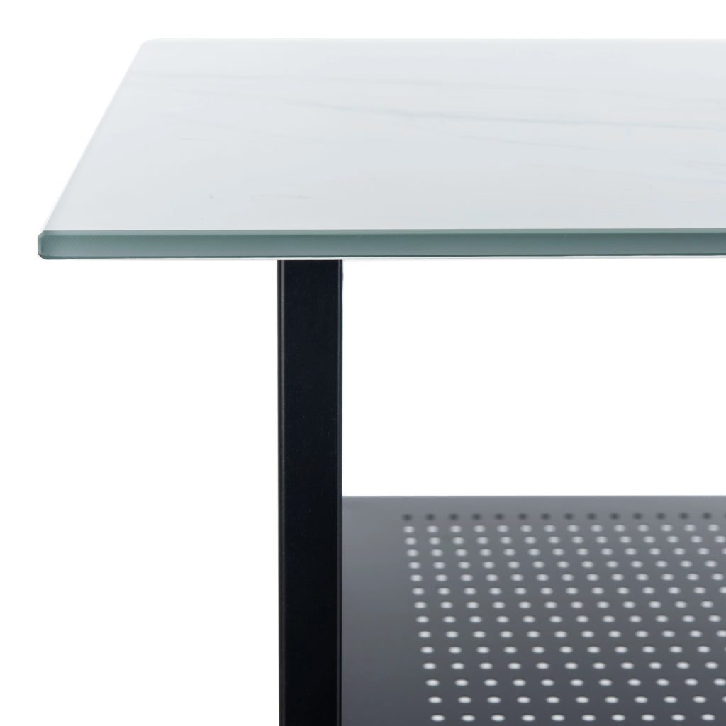 White Marble Glass Writing Desk M64949