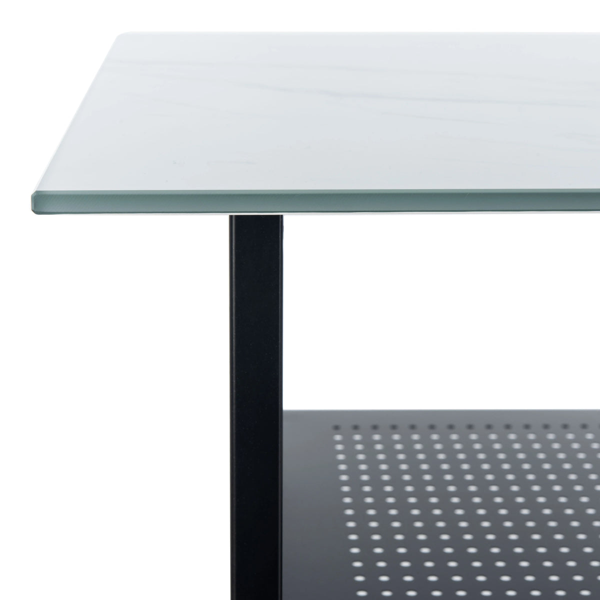 White Marble Glass Writing Desk M64949