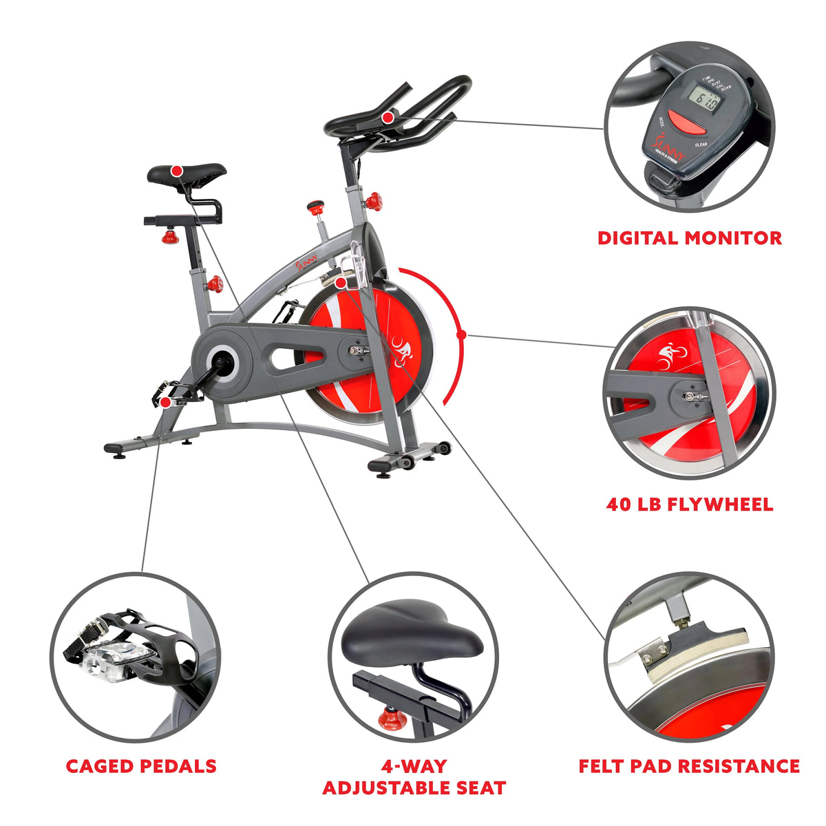Stationary Belt Drive Indoor Cycling Exercise Bike C56175