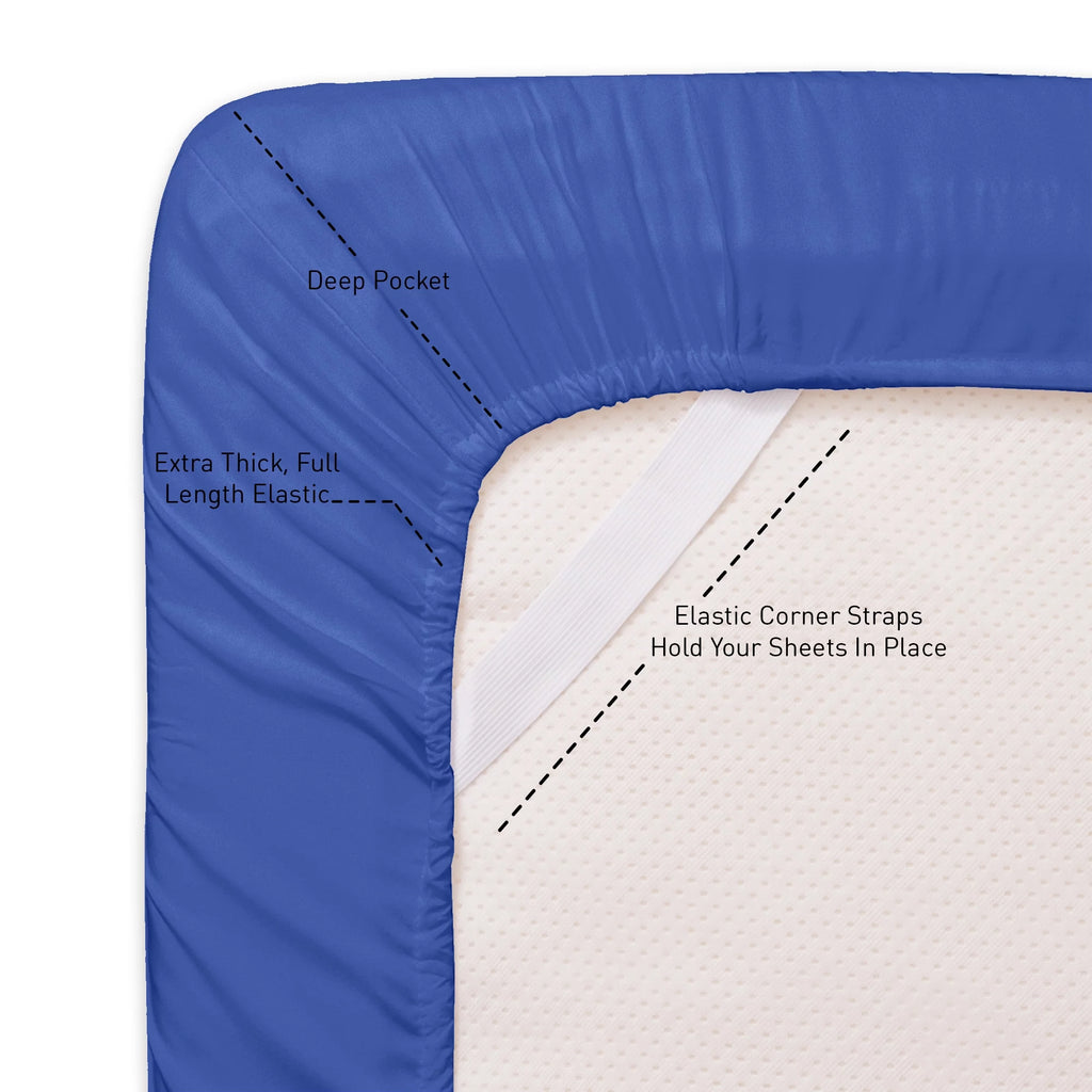 7 Piece Down Alternative Comforter & Sheet Set Full Royal Blue Z407