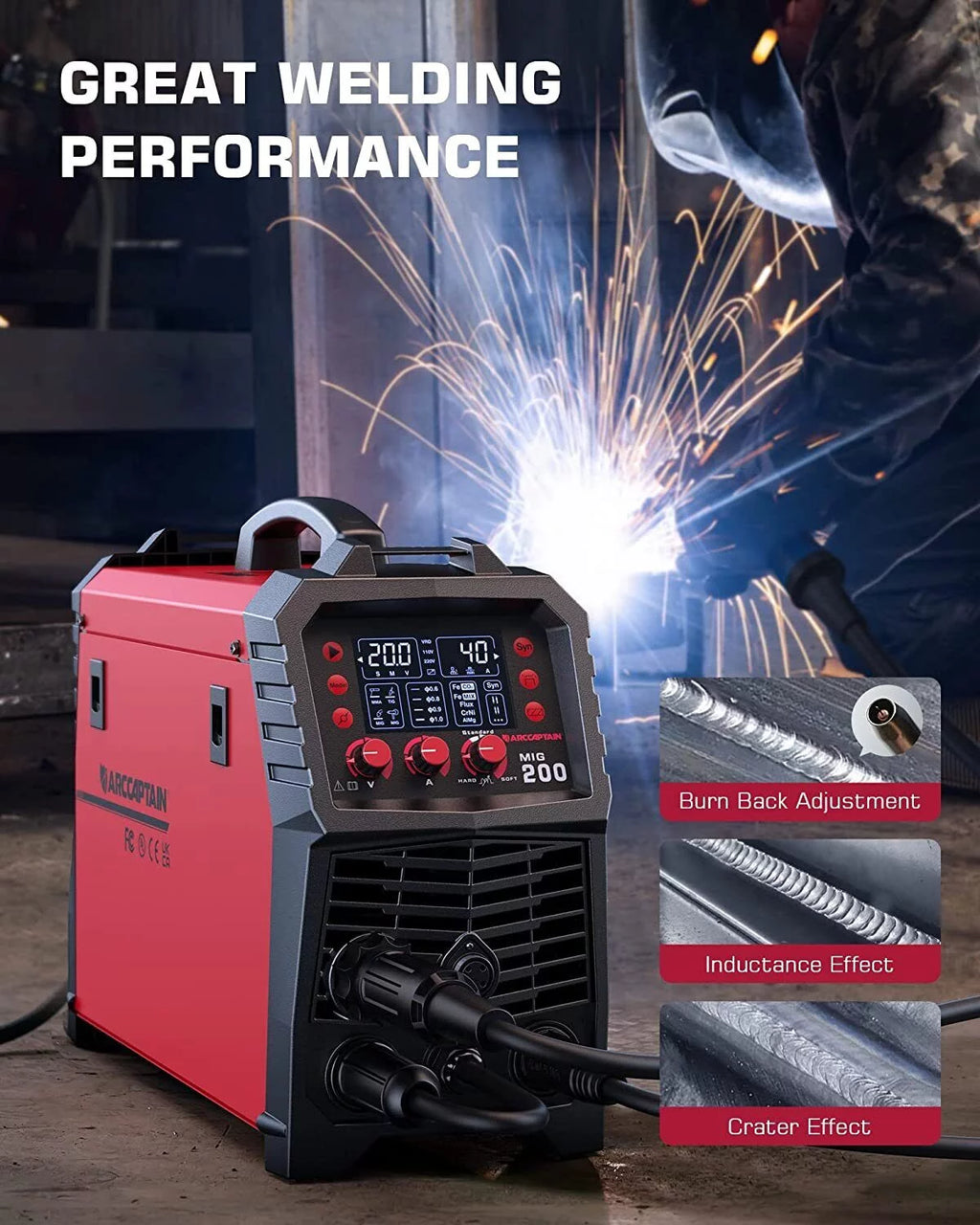 200Amp 110V/200V 6 in 1 Multi Process Welding Machine O904