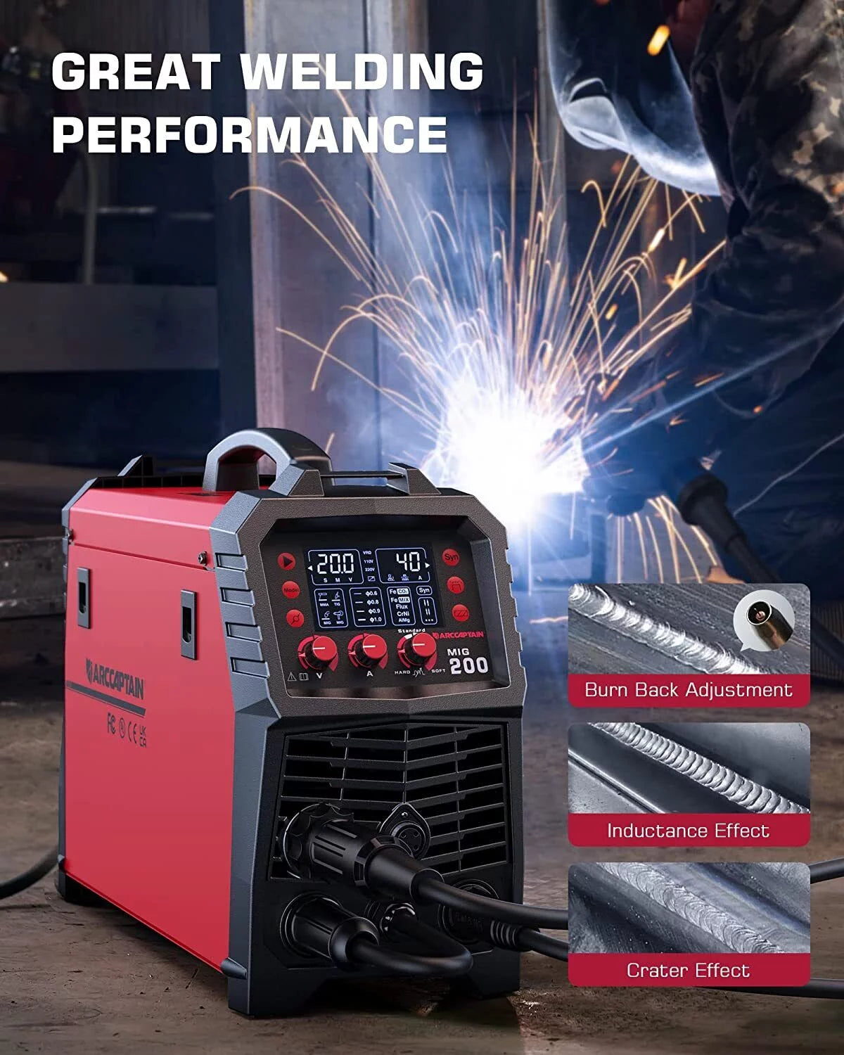 200Amp 110V/200V 6 in 1 Multi Process Welding Machine O904