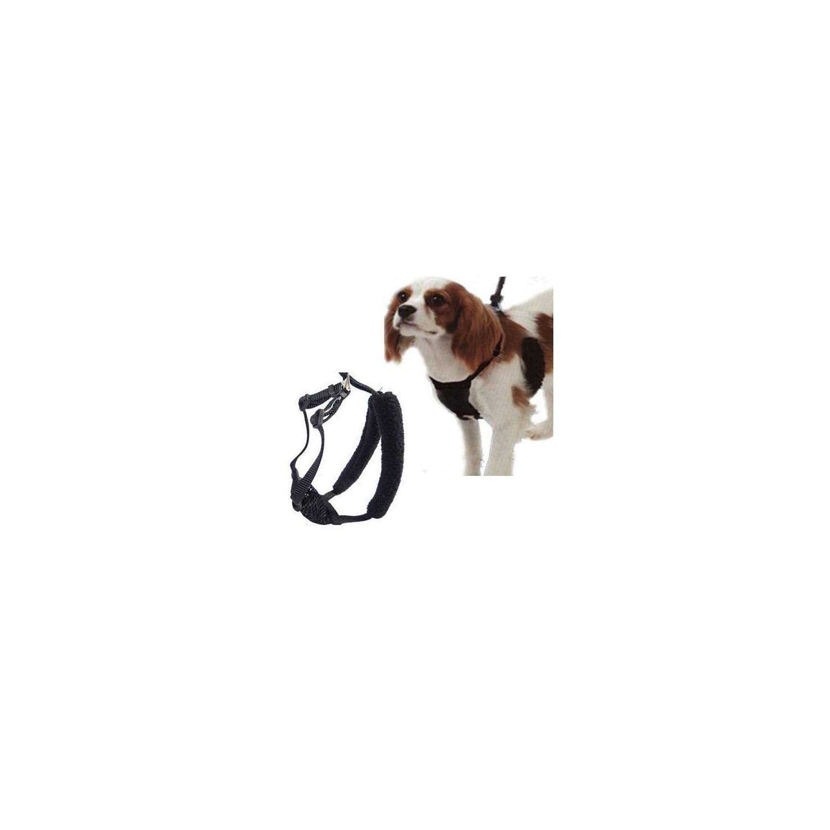 Medium Black Anti Pull Mesh Dog Harness M7157