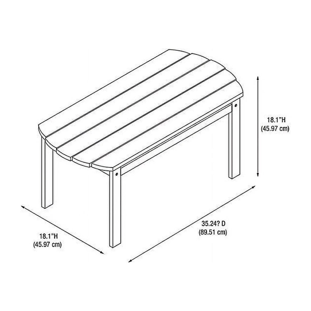 Brown Wood Outdoor Coffee Table E4738