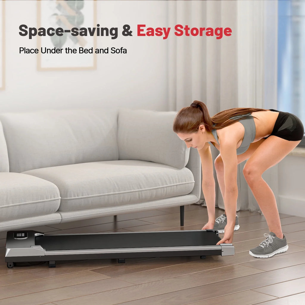 Under Desk Treadmill 265 Lb Capacity Black Q45048