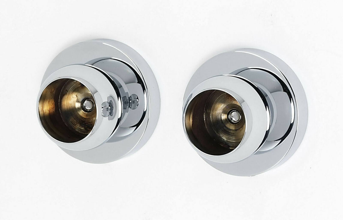 Polished Chrome Shower Rod Brackets H9786
