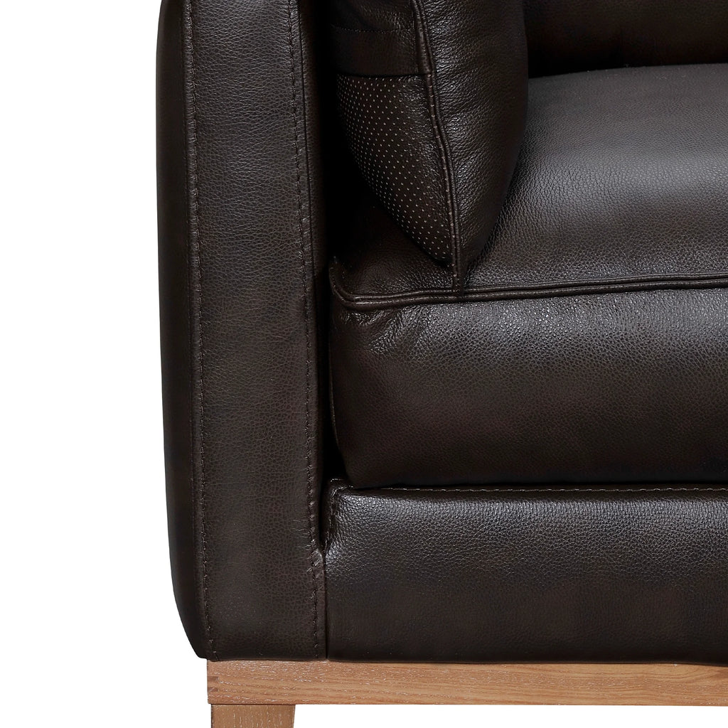 Dark Brown Leather Sofa Y169769