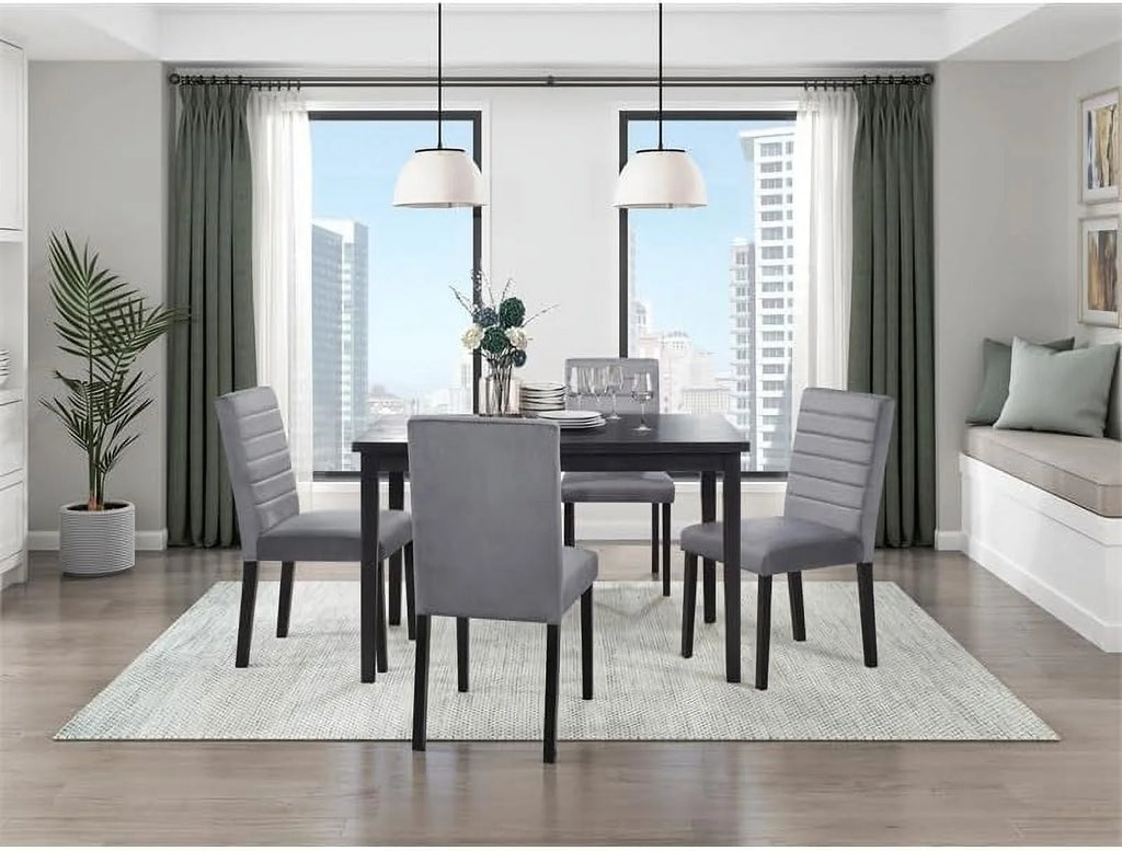 Black Wood Dining Room Table V915