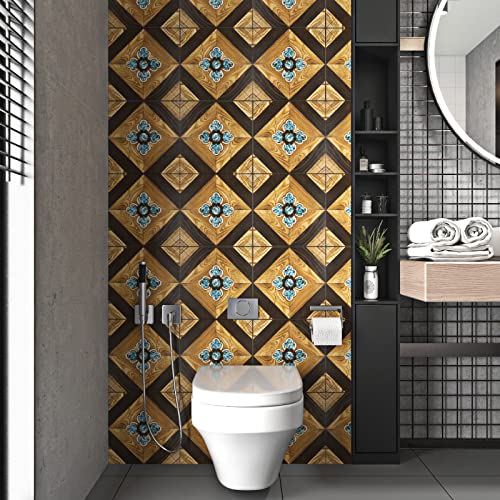 Brown Wood Peel and Stick Vinyl Floor Tile 12x12 in 15 Pack O7489