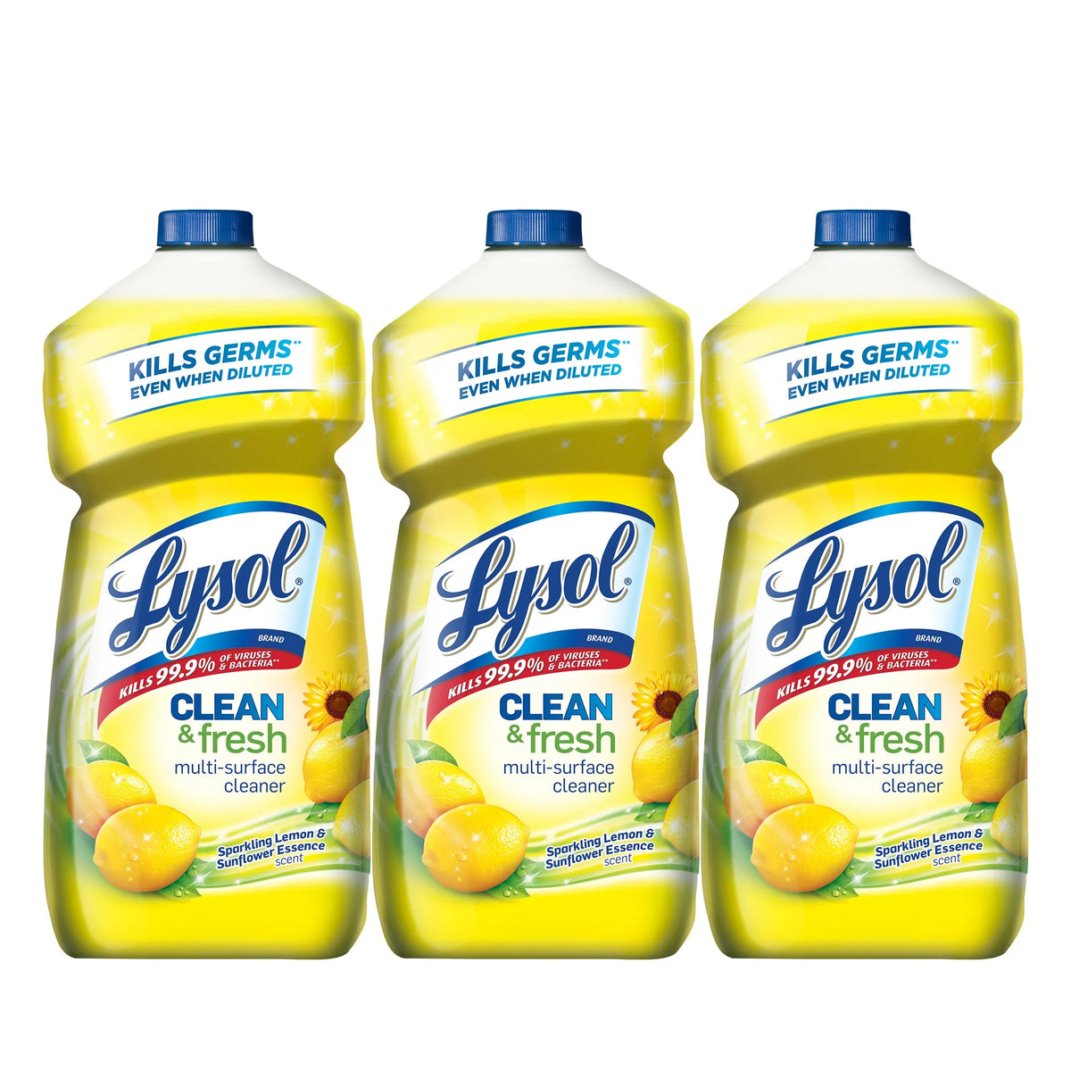 Multi-Surface Cleaner Sparkling Lemon And Sunflower Essence 40 Fl Oz Pack Of 3 O126