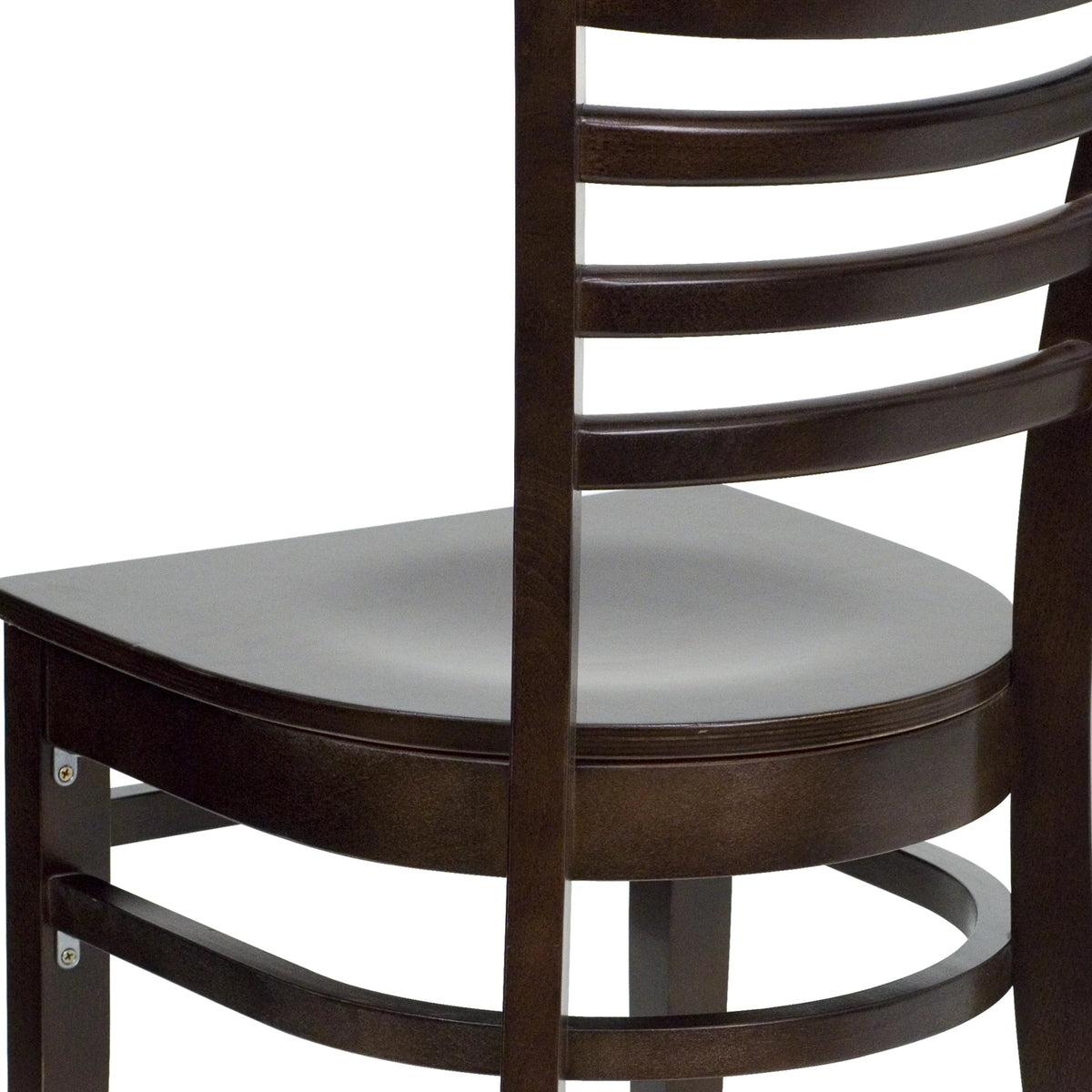 Ladder Back Walnut Wood Restaurant Chair C128