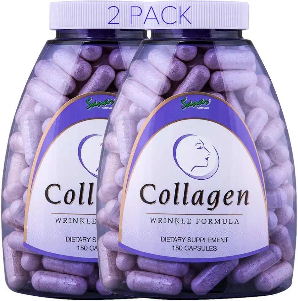 Hydrolyzed Collagen Peptides Supplement with Vitamin C, E, 150 Capsules C3954