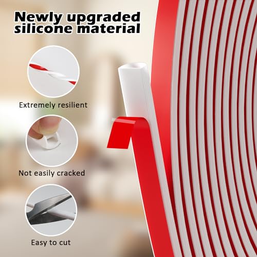 20FT Black Self Adhesive Silicone Door Weather Stripping B855075