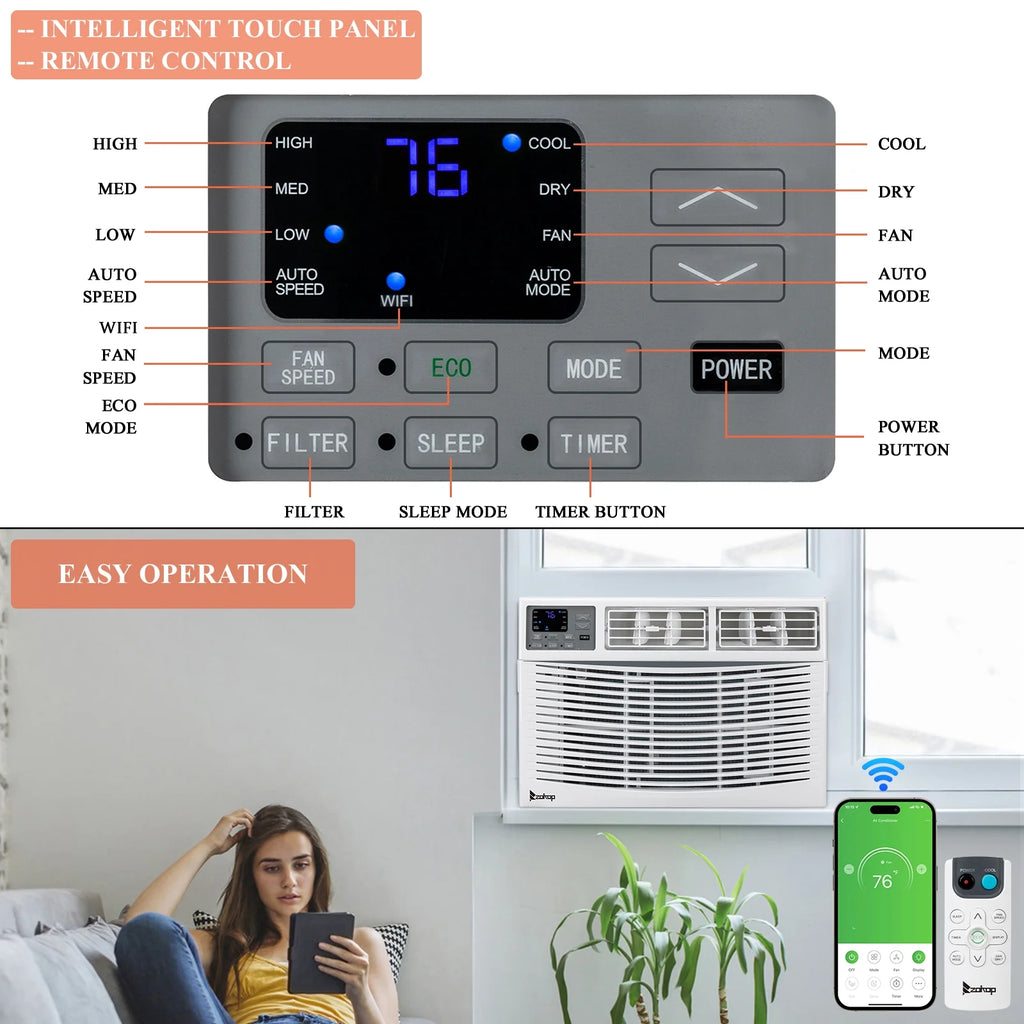12000BTU 110V White Window Air Conditioner N384470