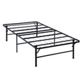 Black Queen Size Folding Steel Bed Frame U8836
