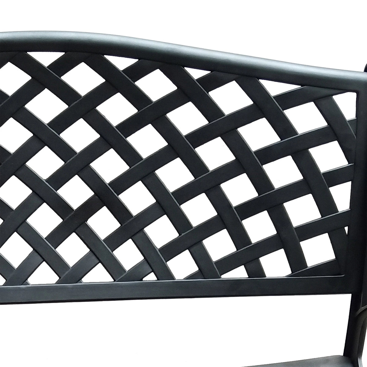 Black 40-in Aluminum Patio Bench L58982