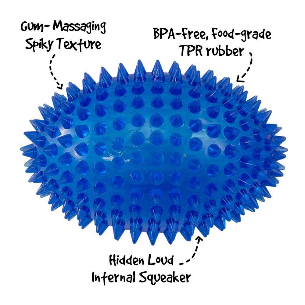 4.5” Spiky Squeaker Football Dog Toy W1355