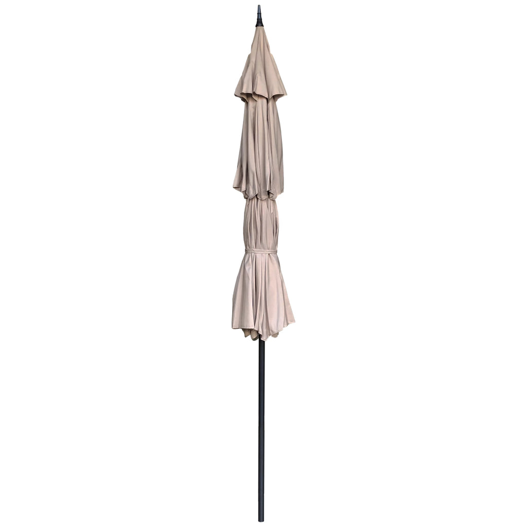 9ft Tan Patio Umbrella with Crank R55941