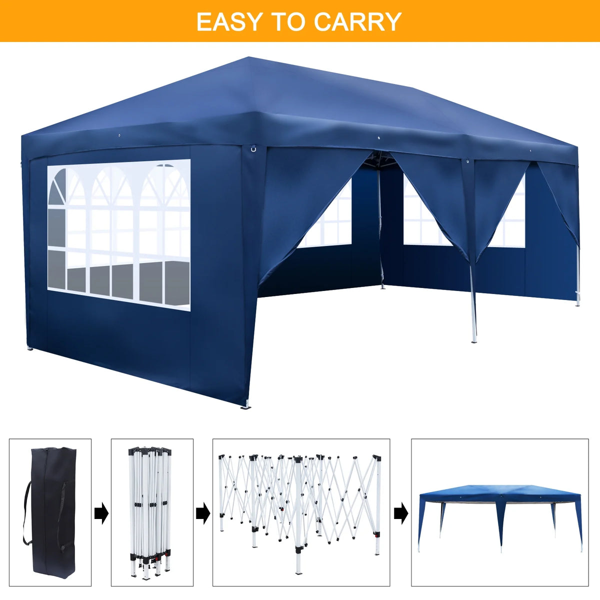 10'x20' Pop Up Canopy Tent with Carry Bag T570015