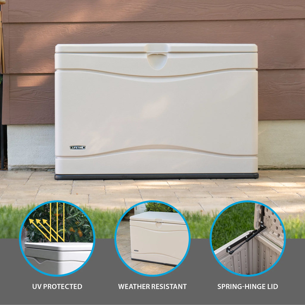 80 Gallon Beige Plastic Deck Box X345