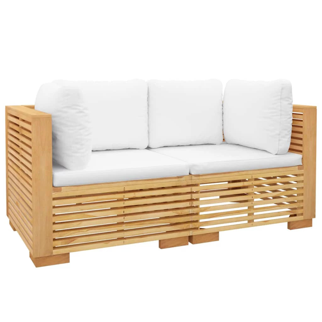 Teak Corner Sofas with Cushions 2 pcs L7408