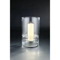 12" Clear Translucent Glass Candle Holder L6734
