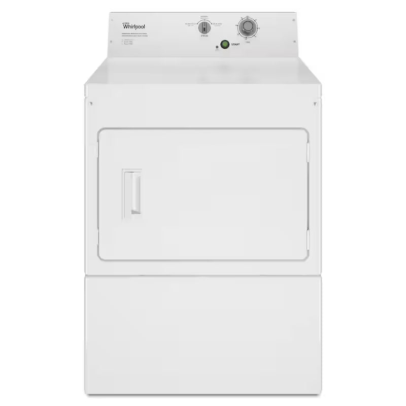 7.4 cu. ft. 240 Volt White Commercial Electric Dryer T6545