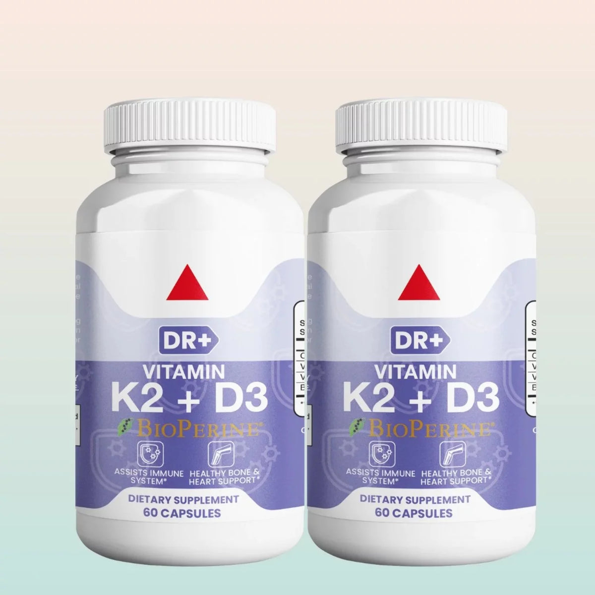 Vitamin K2 MK7 with D3 5000 IU Supplement 2-Pack W7651