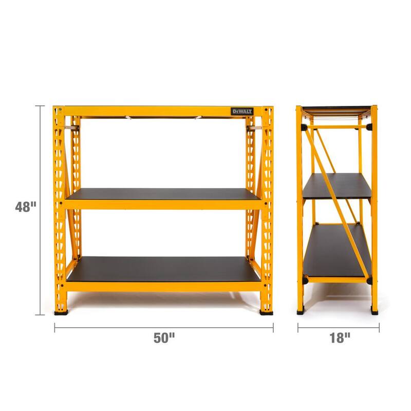 Yellow 3-Tier Steel Storage Shelving Unit X44207