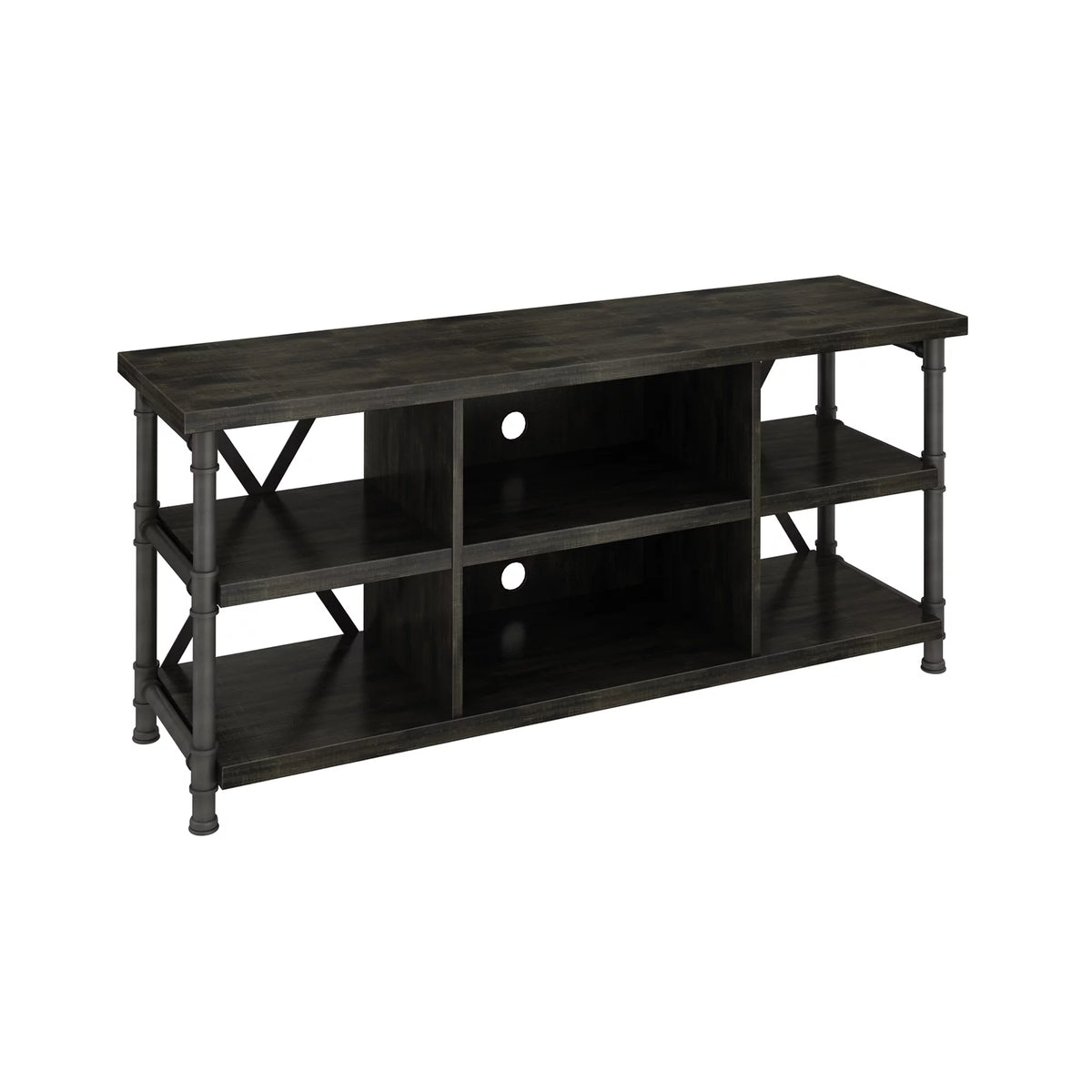 Industrial TV Stand with Metal Pipe Frame H424604