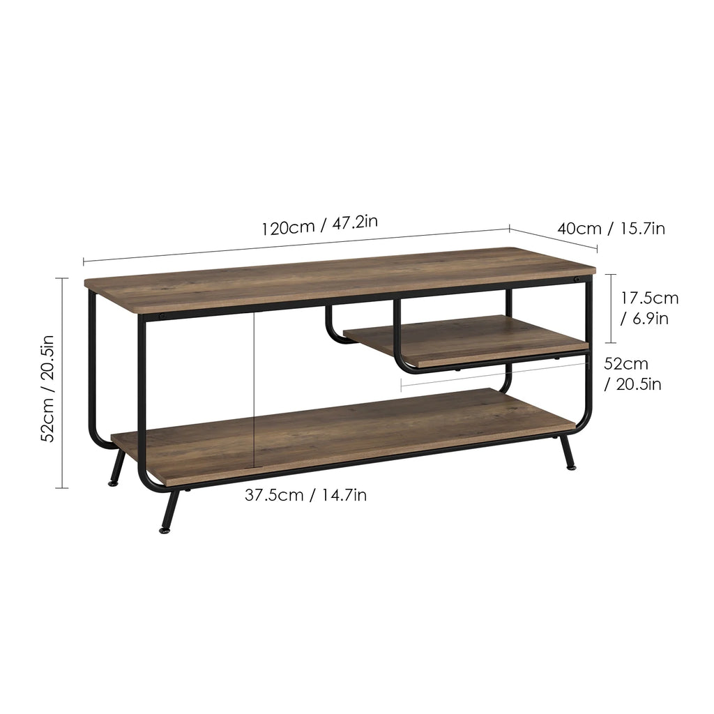 Wood 3 Tier TV Stand with Storage D667489