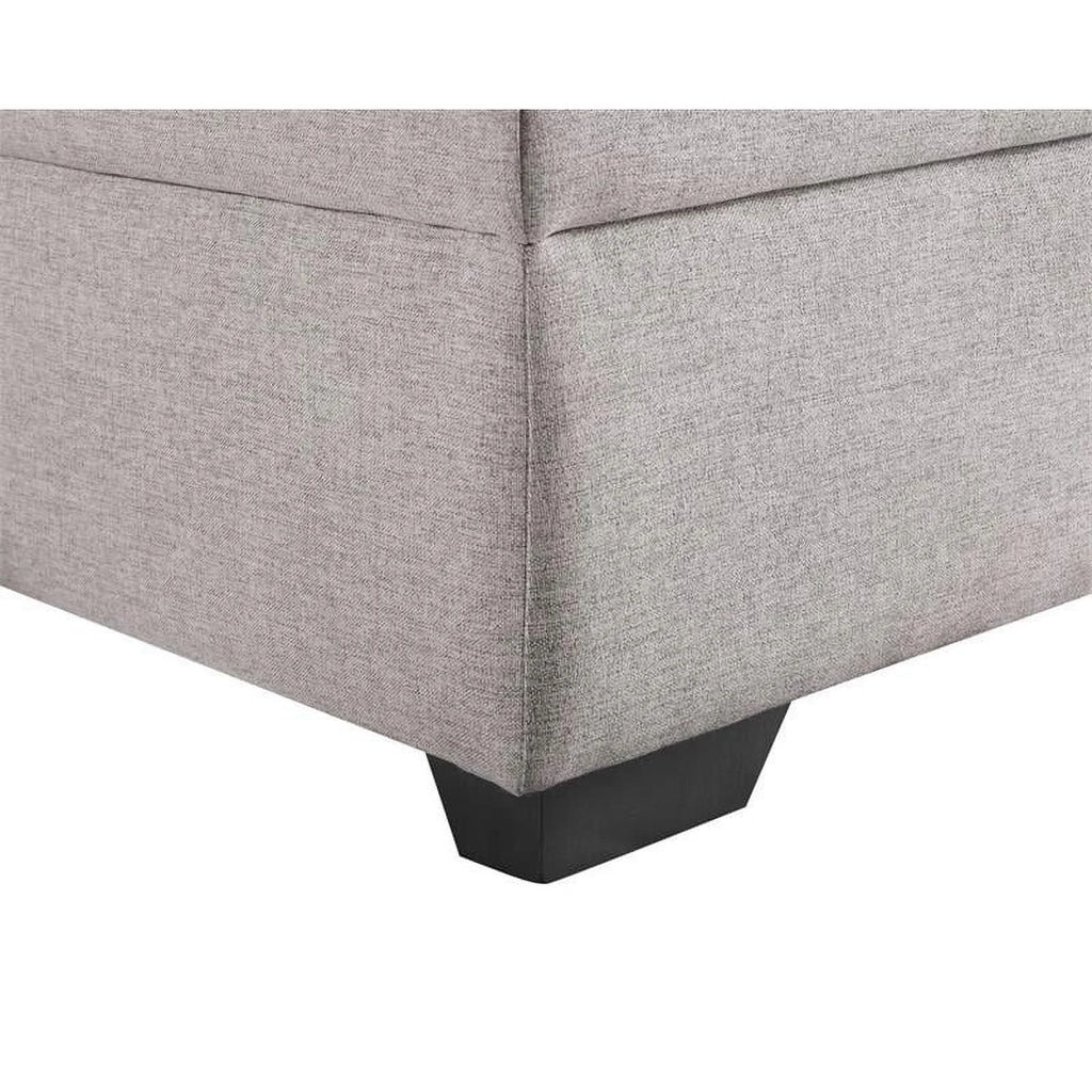 Light Gray Linen Reversible Sleeper Sofa U121703