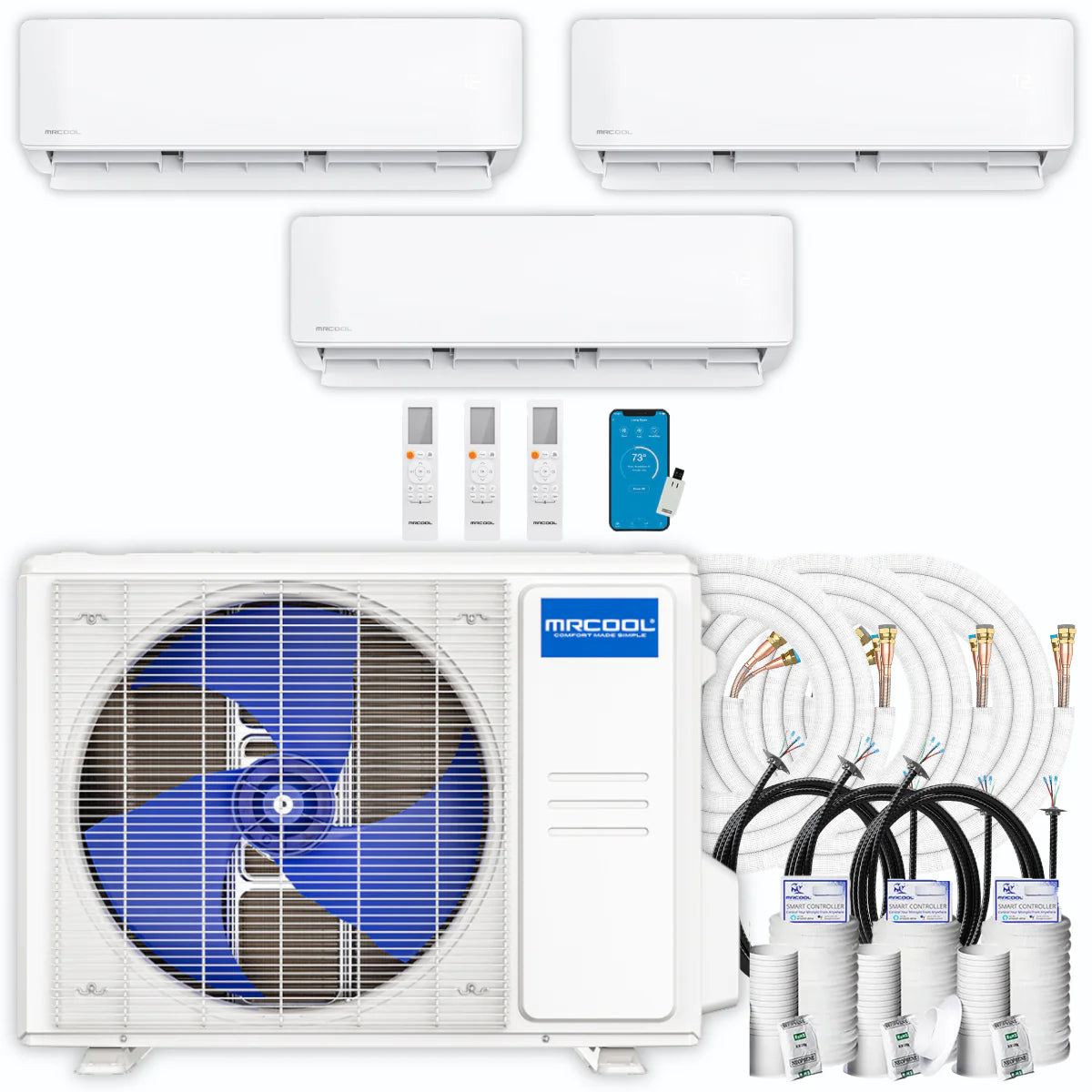 30,000 BTU 3 Zone Ductless Mini Split Air Conditioner and Heat Pump C5945