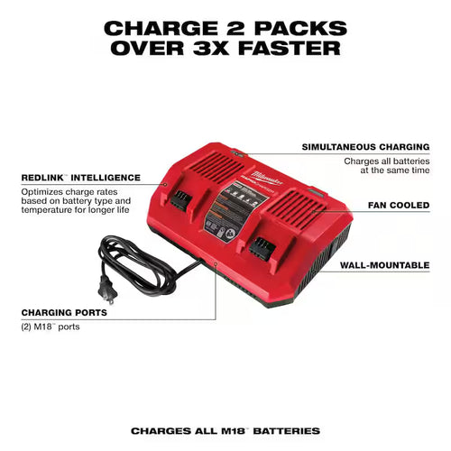 18-Volt Lithium-Ion Dual Bay Rapid Battery Charger B7012