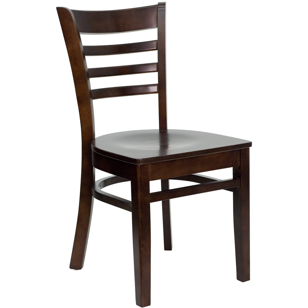Ladder Back Walnut Wood Restaurant Chair C128