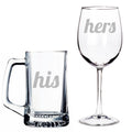 Beer Mug and Wine Glass Set W74511